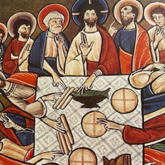 Vintage Other - Vintag"Last Supper"Buch-Kunstverlag Ettal Plaque 1989 Garmisch Germany 16.5x10.5